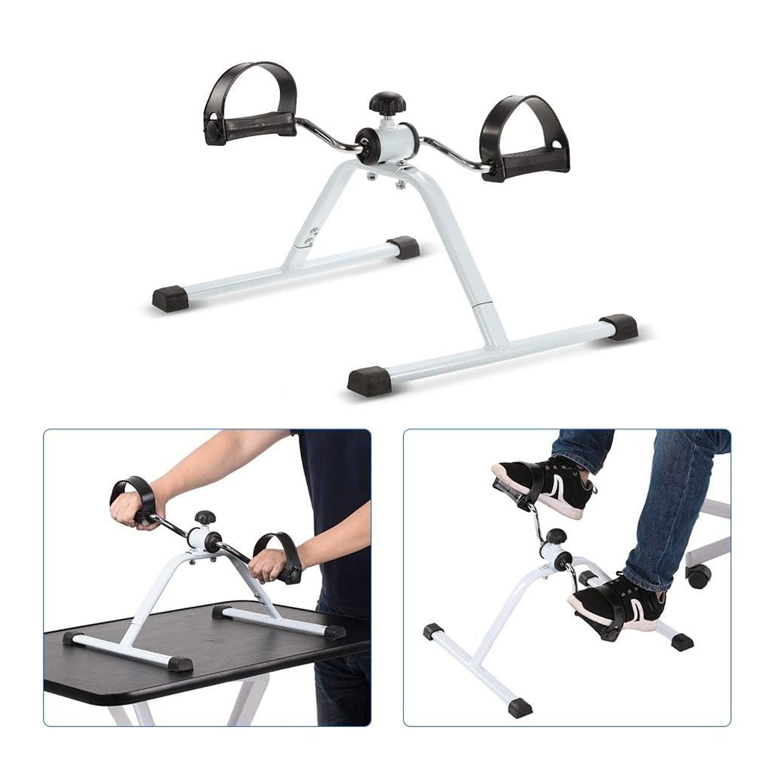Adjustable resistance pedal exerciser for low-impact exercise