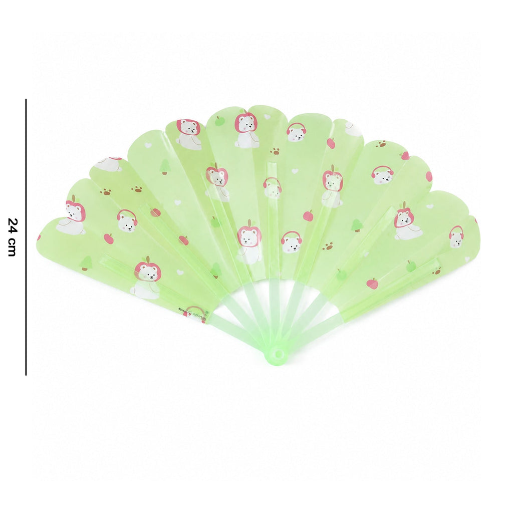 Foldable handheld fan with cute print, portable manual cooling fan (1 pc)