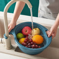 Multi-functional kitchen sink drain basket with corner hook, ideal for fruits and vegetables