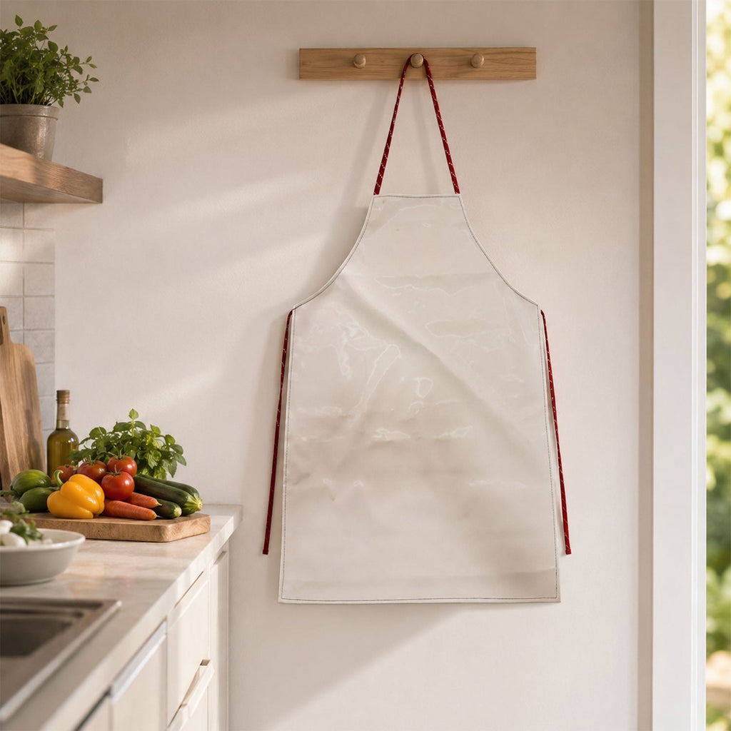 Waterproof apron with adjustable neck strap and full coverage