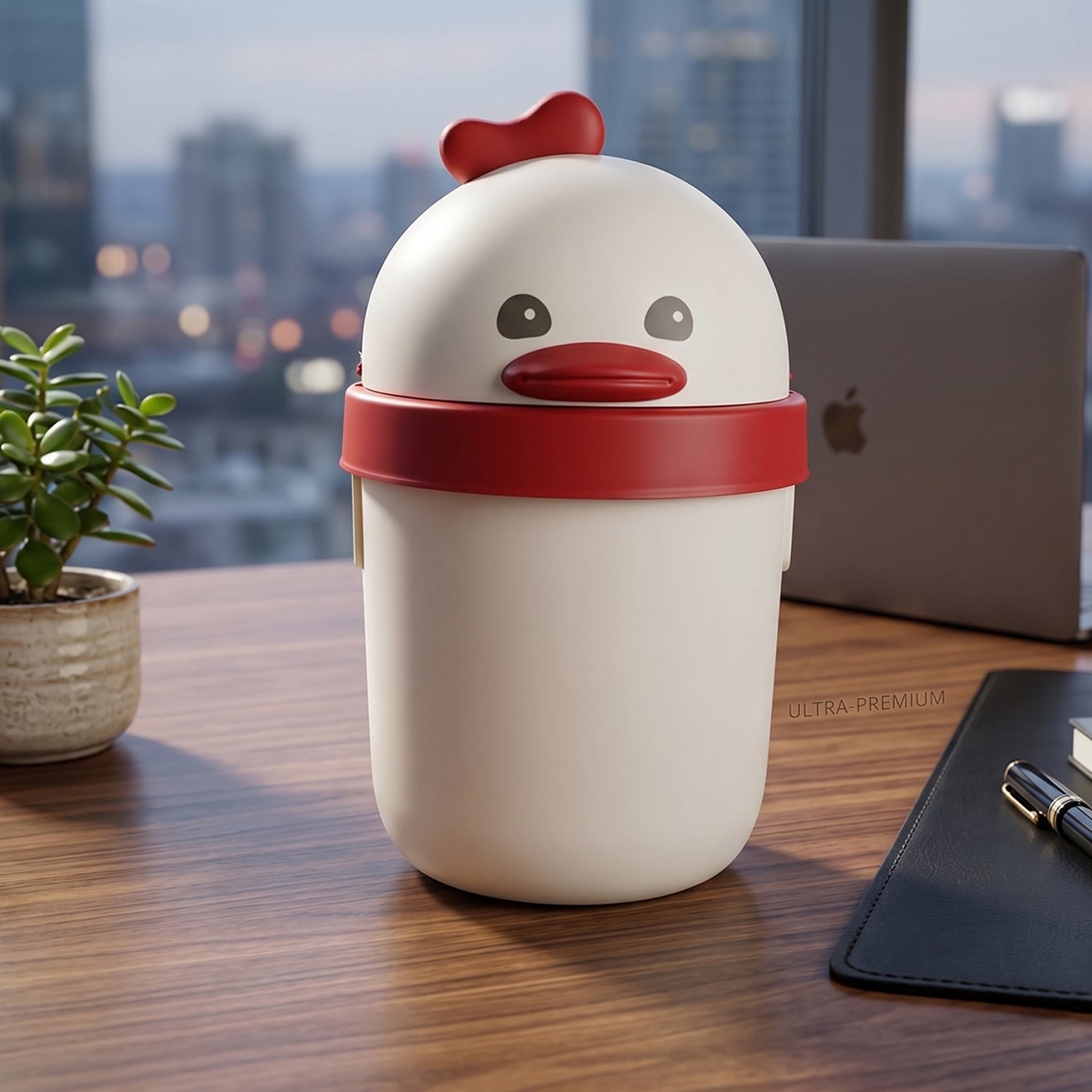 Tabletop dustbin with lid suitable for office and home use