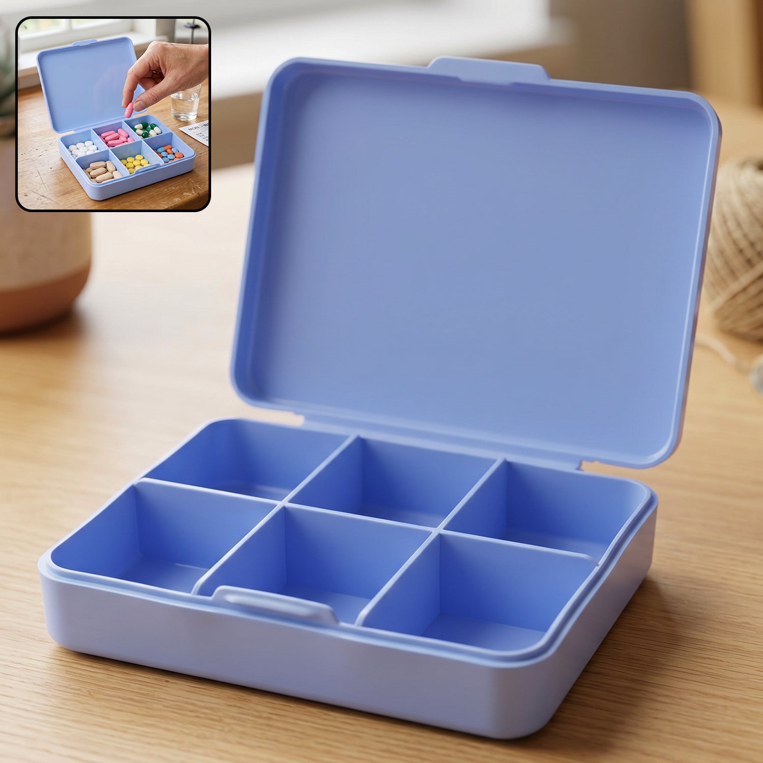 Compact medicine storage case with secure flip lid for reliable daily use.
