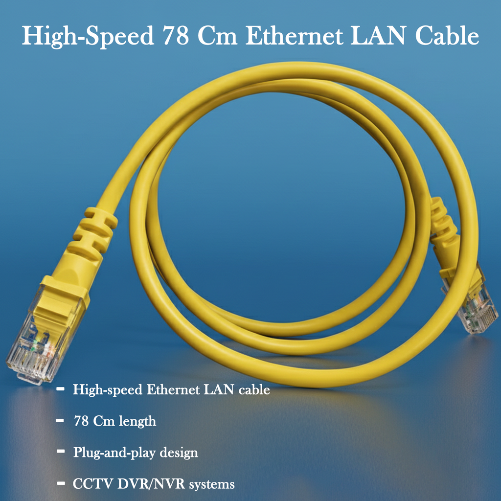 78cm length Ethernet LAN cable ideal for short-distance wired internet