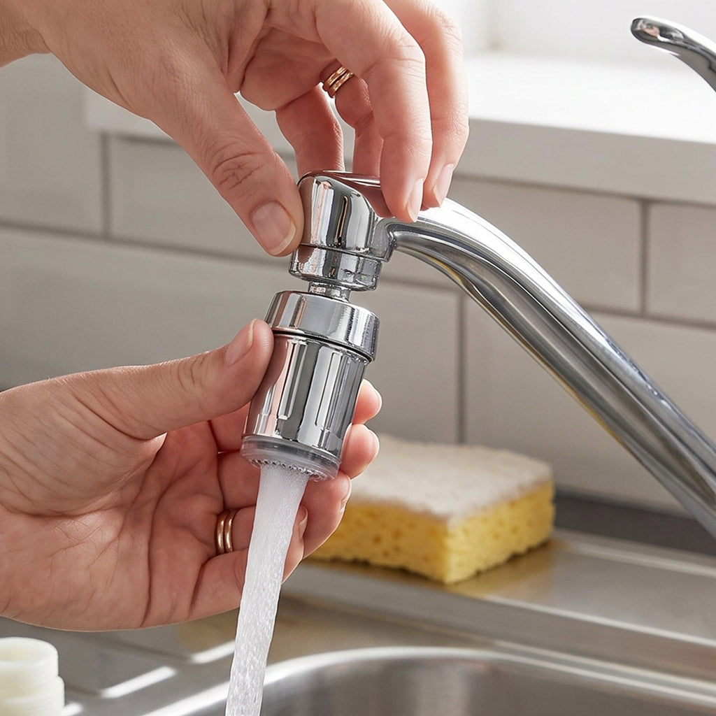 Splash proof filter aerator reduces water splashing