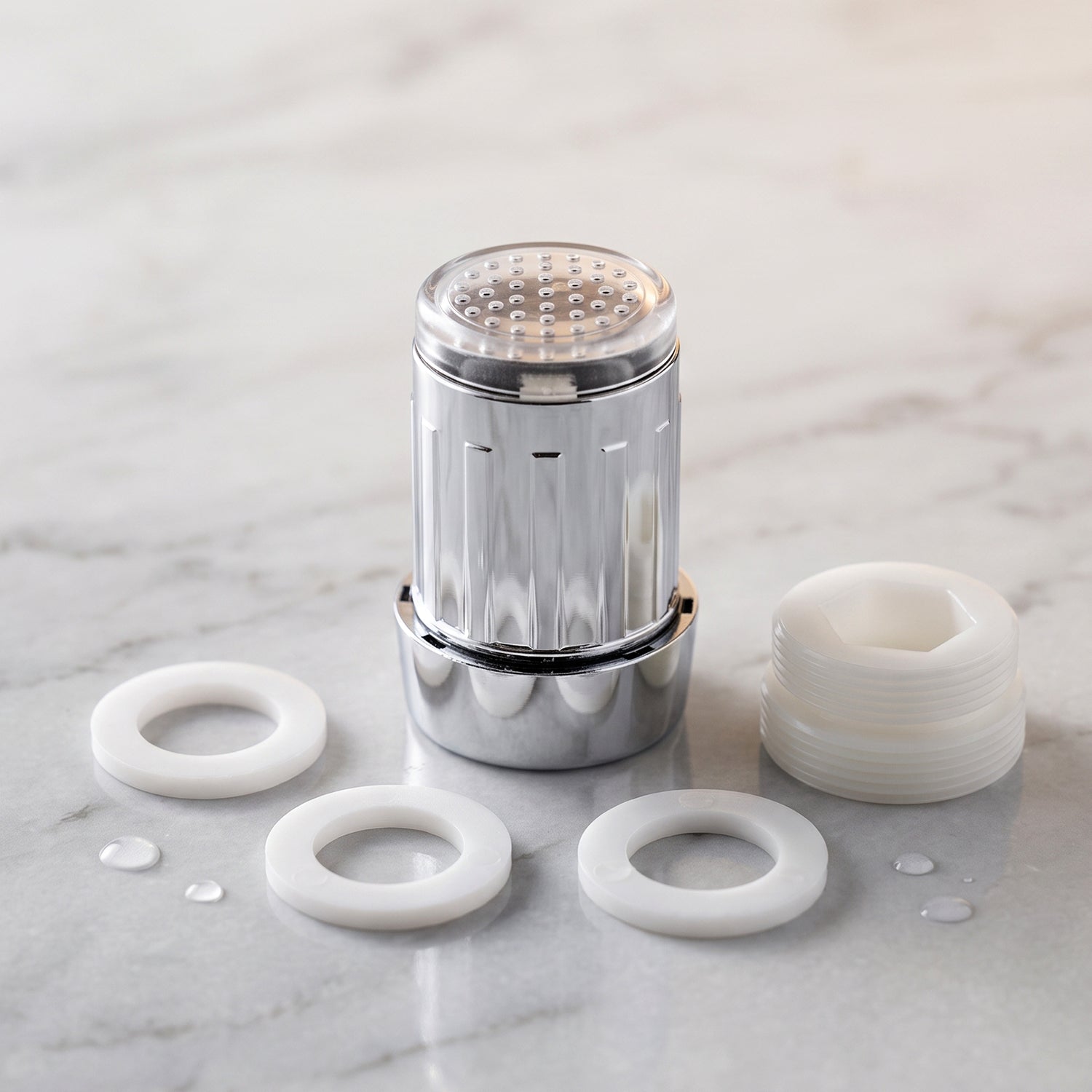 Temperature sensing LED tap light glowing in use