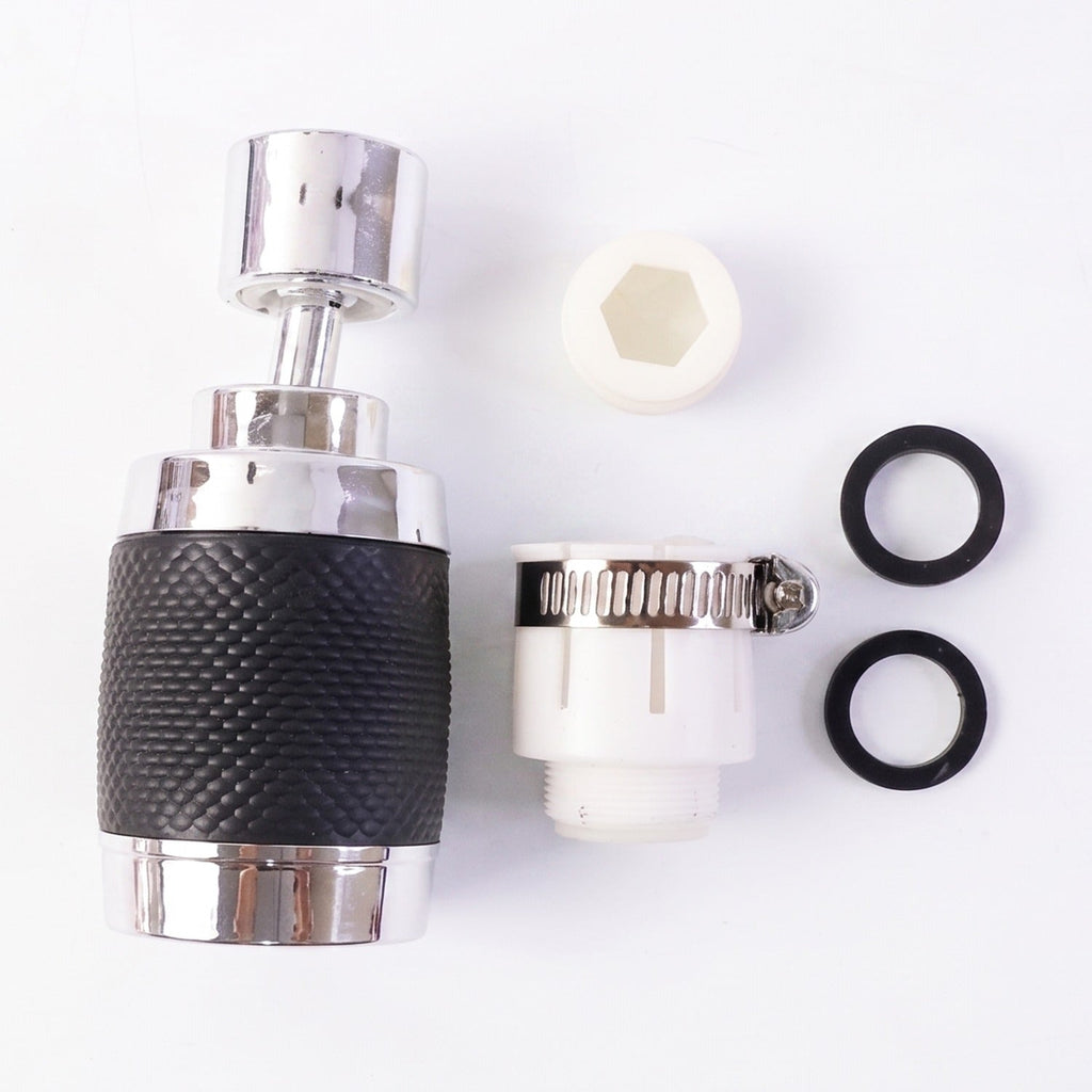 White background showcasing 360° faucet sprayer