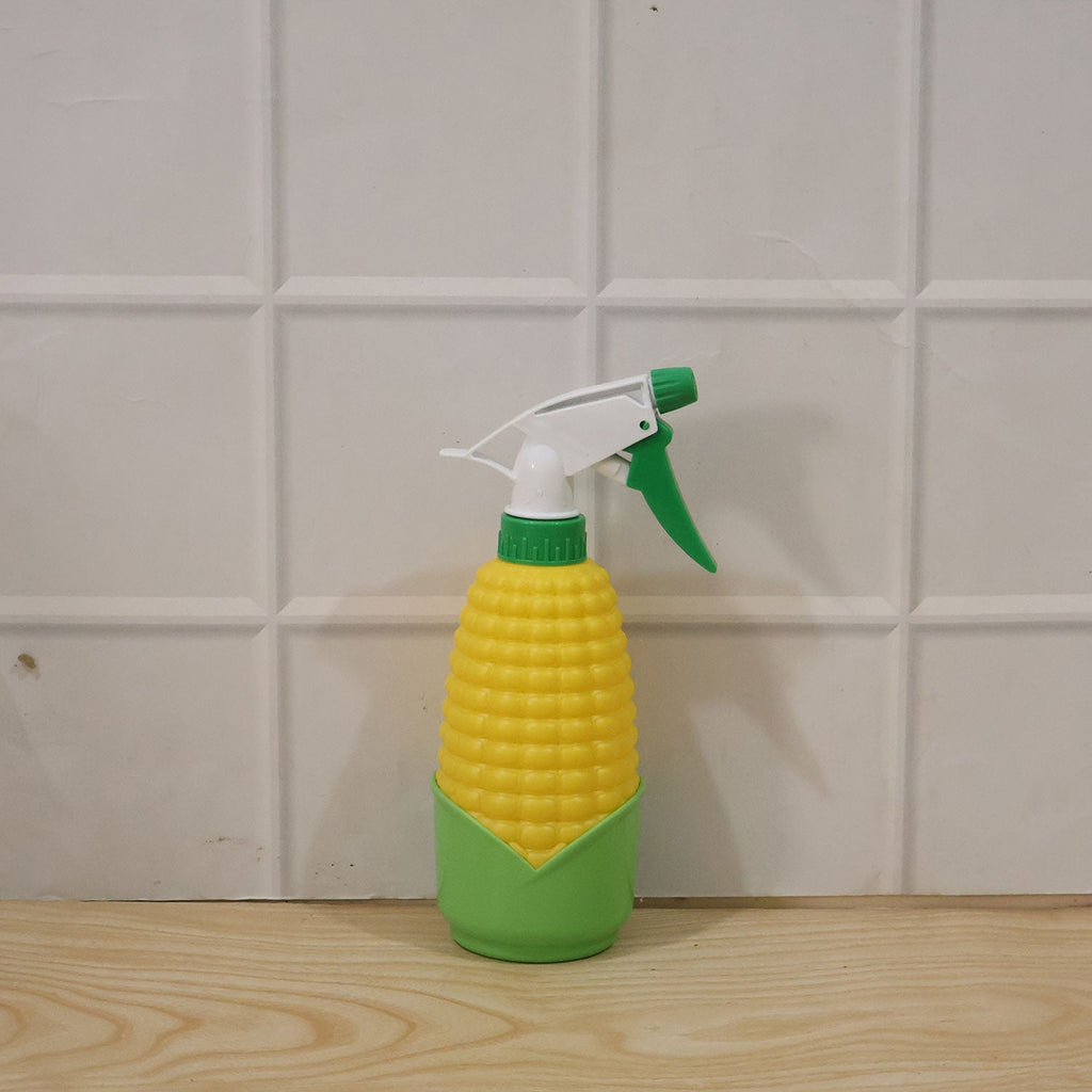 Close-up of the unique corn design of the spray bottle.