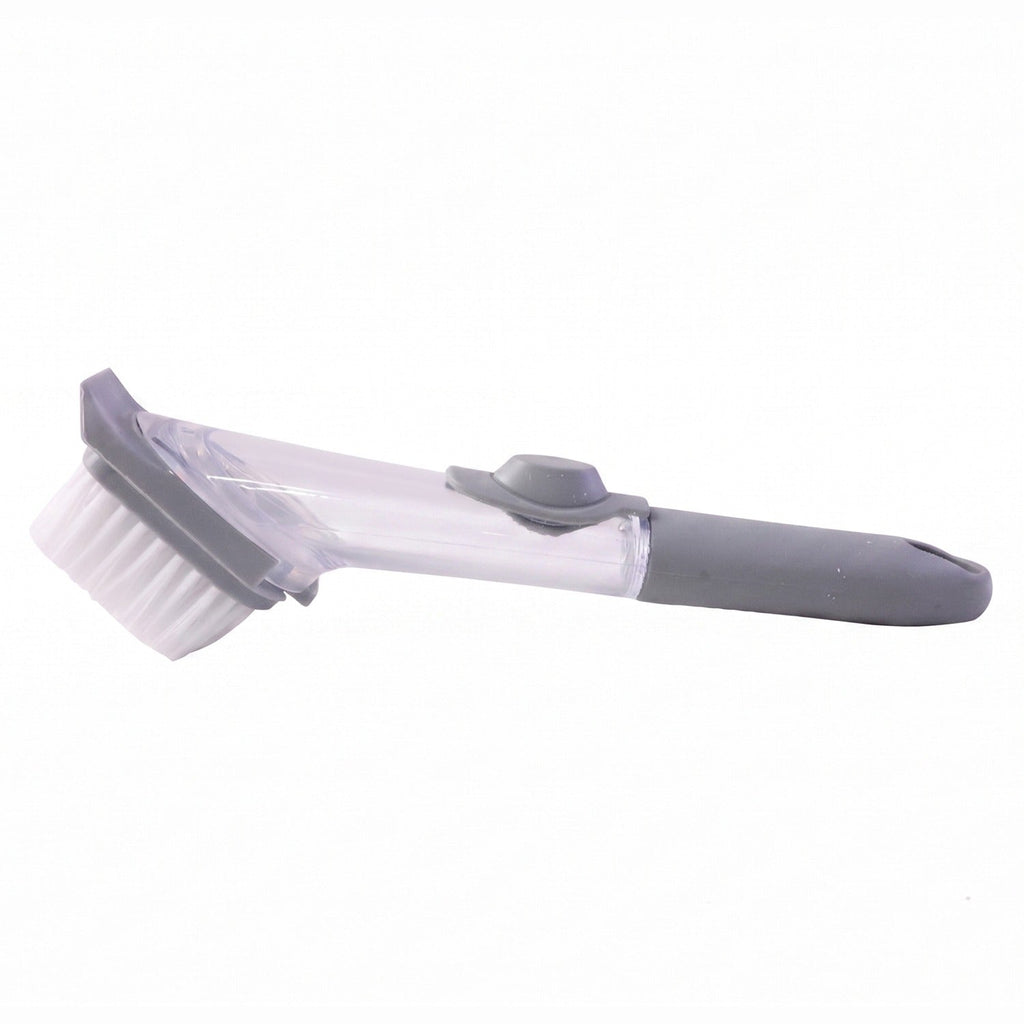 Dish scrub brush on white background showing design