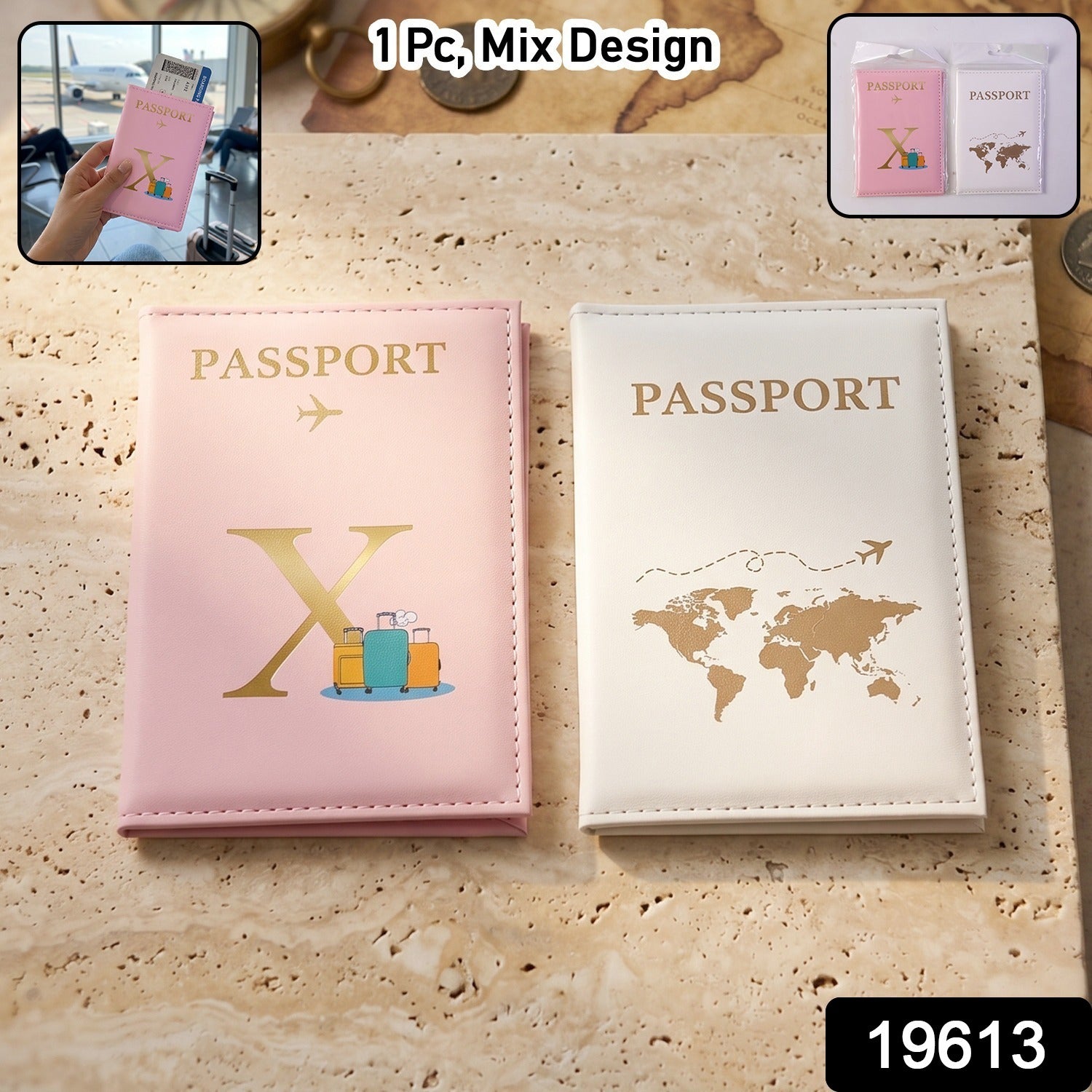 Compact passport holder wallet with multiple slots