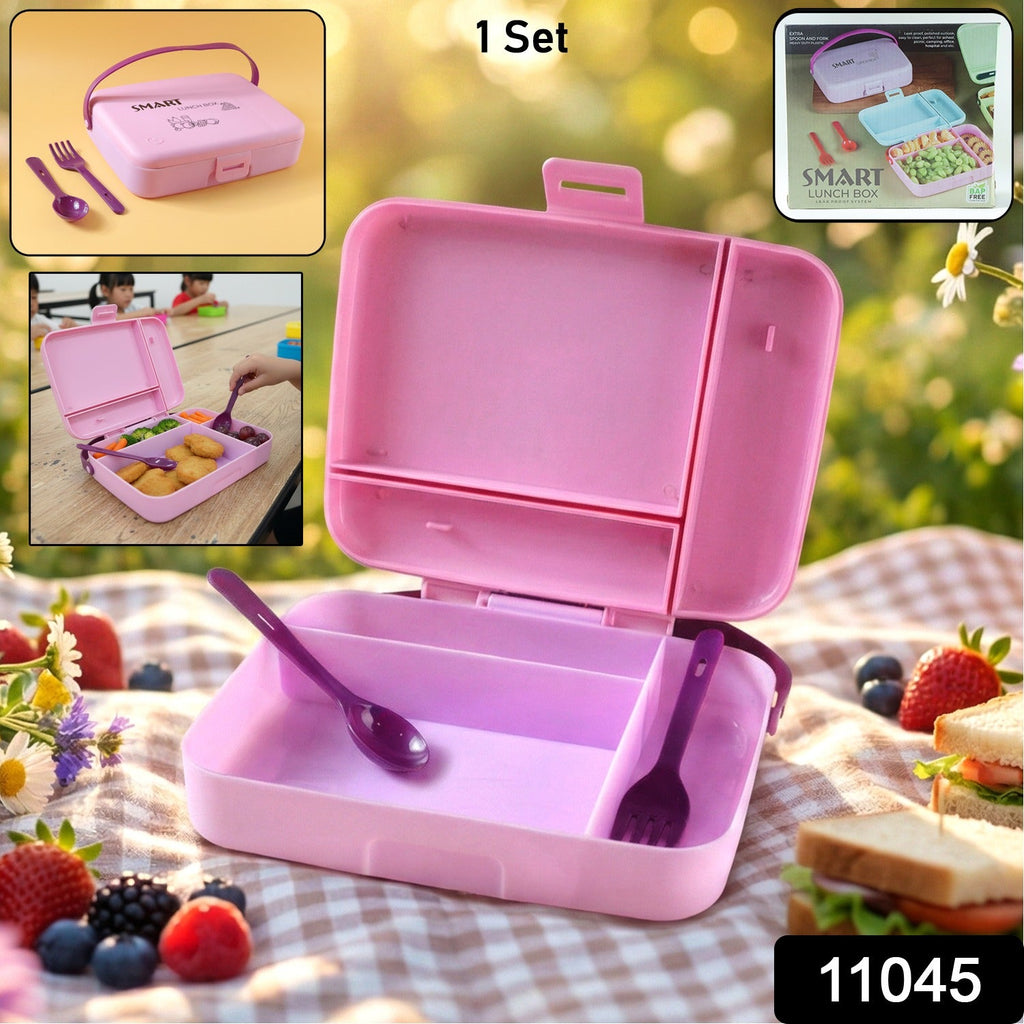 Multi compartment leak proof lunch box ideal for separate food storage