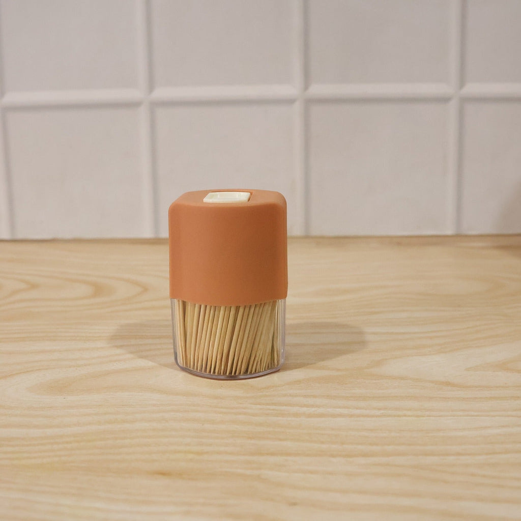 Daily use toothpick dispenser on neat dining setup
