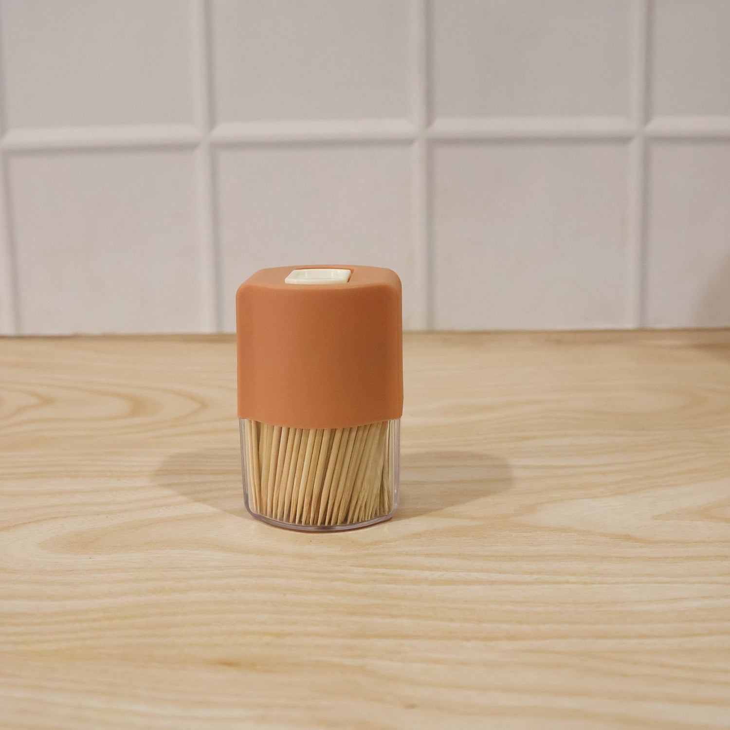 Daily use toothpick dispenser on neat dining setup