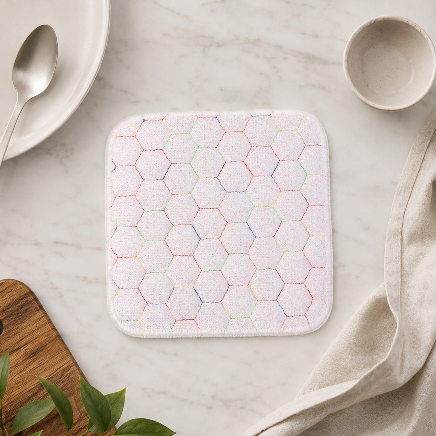 Kitchen scrubber pad design for heavy-duty cleaning