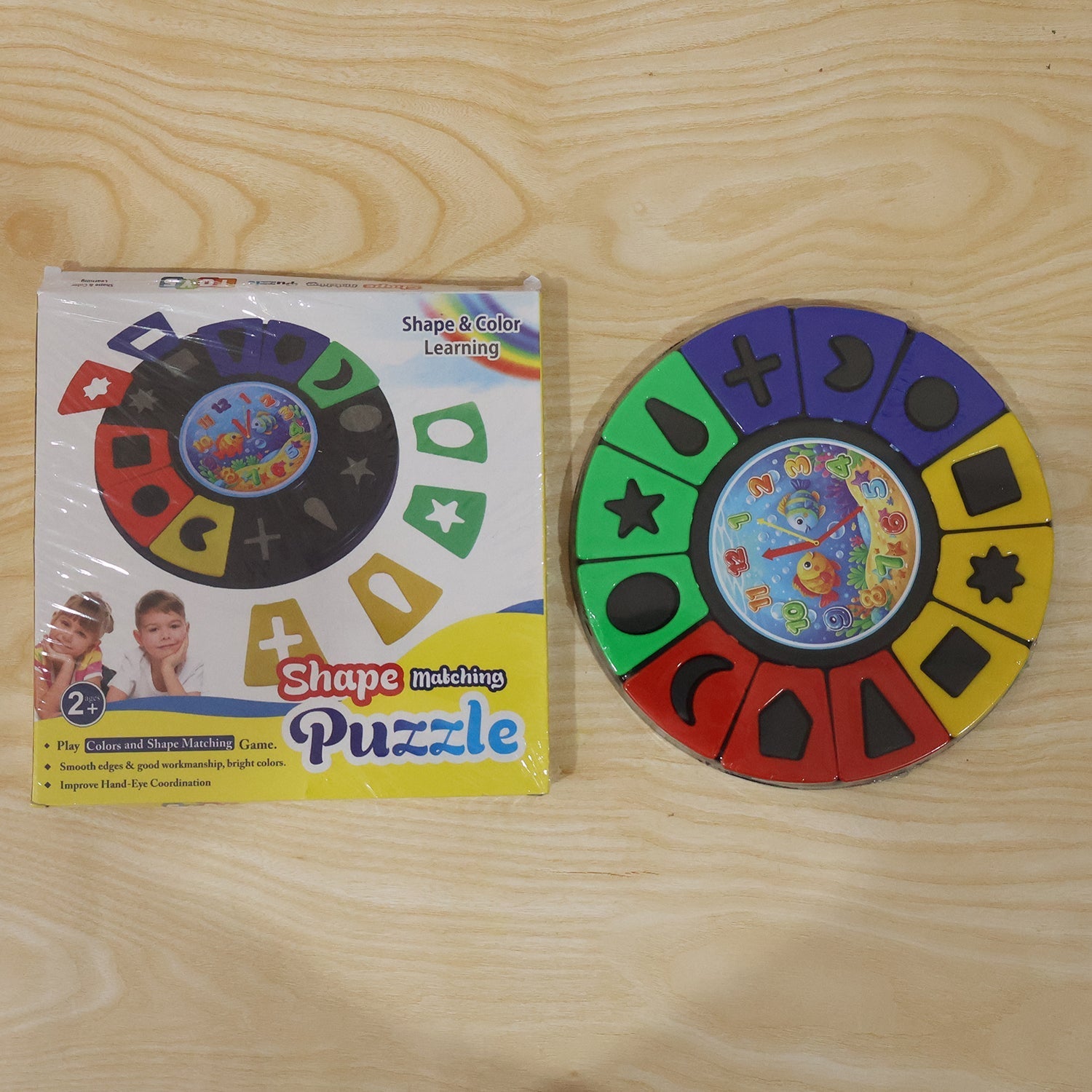 Kids gift – shape matching puzzle toy with clock
