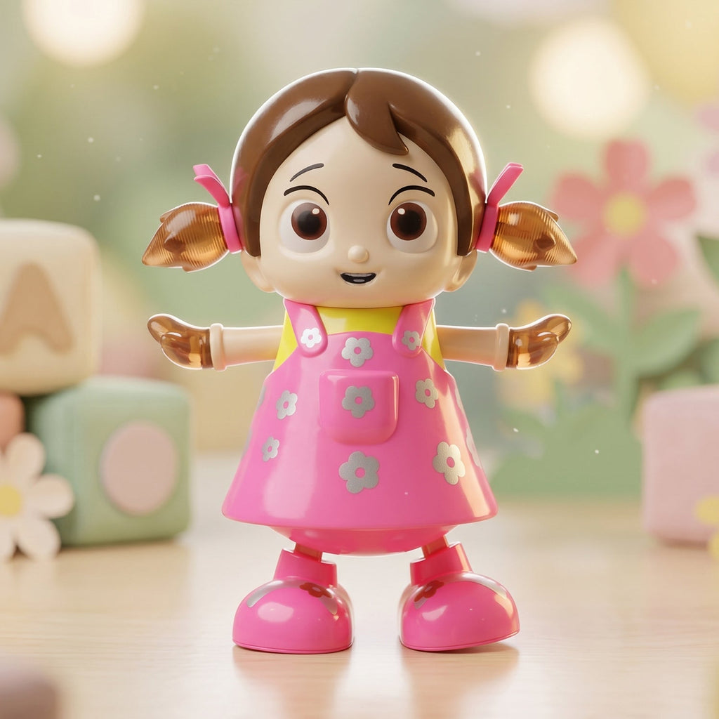 Battery-powered musical light toy in action