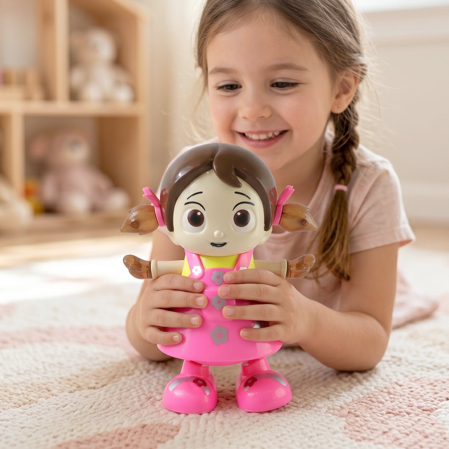 Musical dancing toy demonstrating light and sound functions