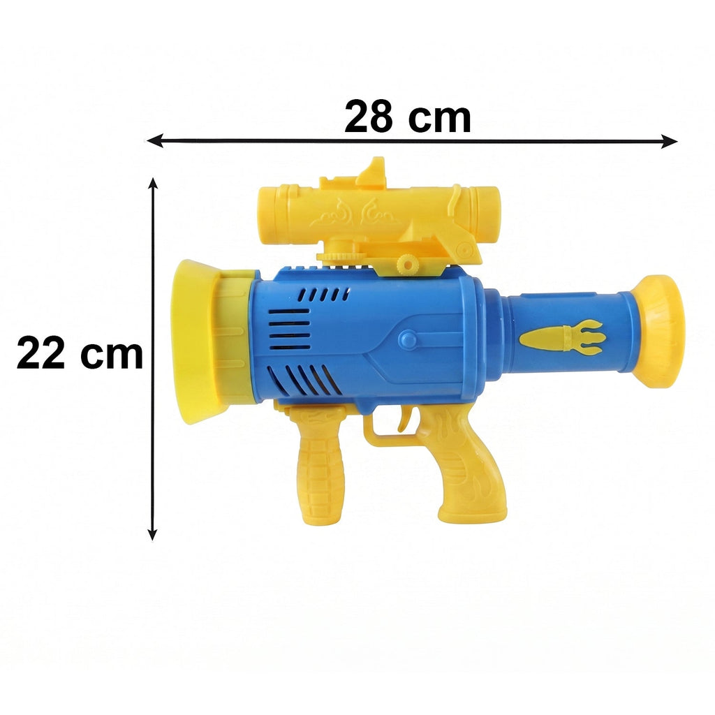 Size dimensions of bubble gun toy