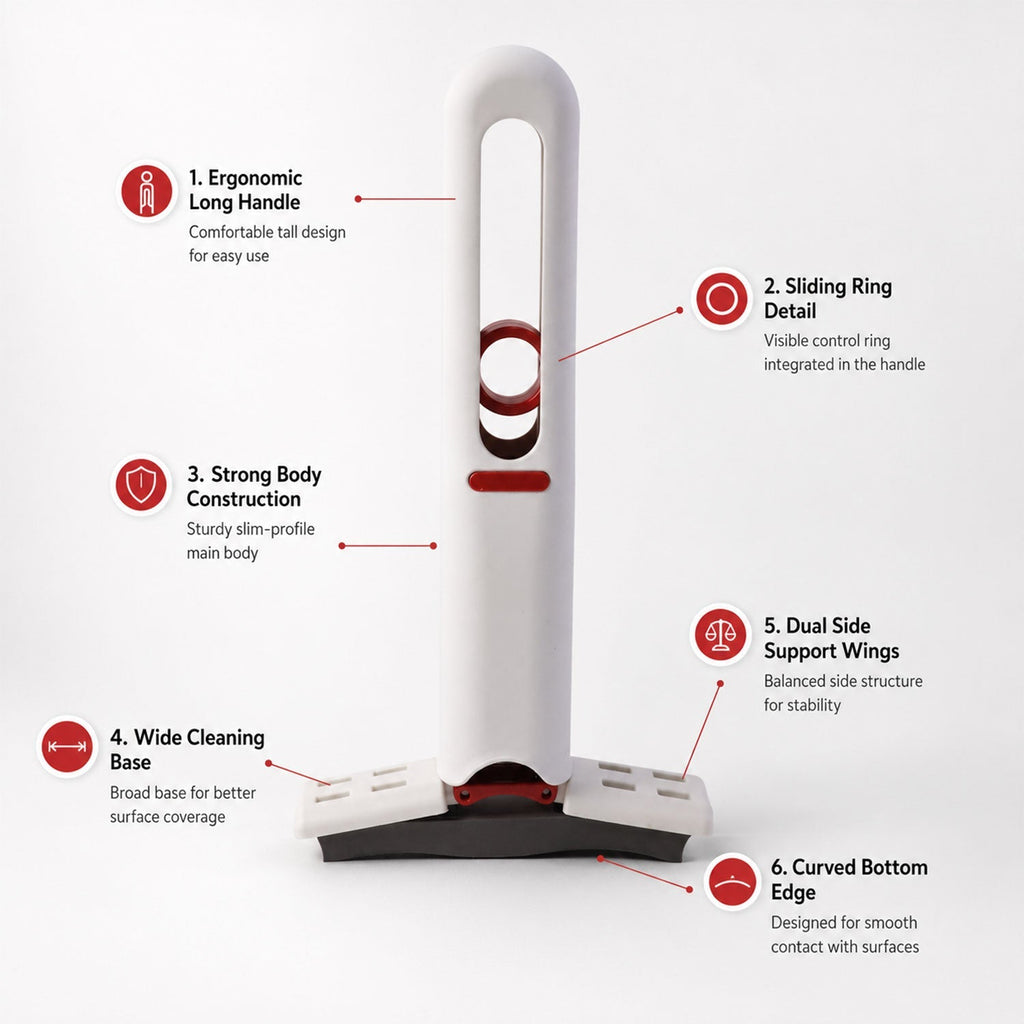 Self-squeeze mini mop with ergonomic handle for effortless cleaning
