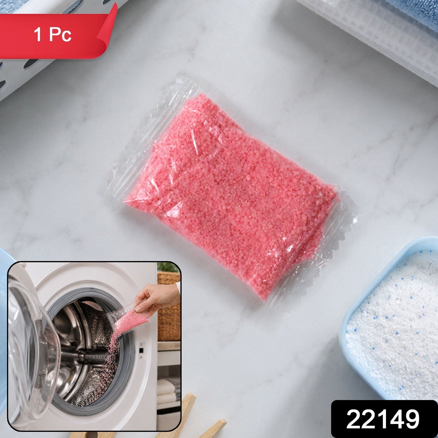 Washing machine cleaner pack with granular descaler
