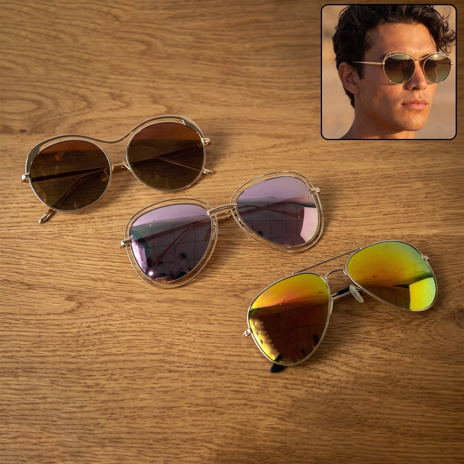 Mix design sunglasses for both men and women
