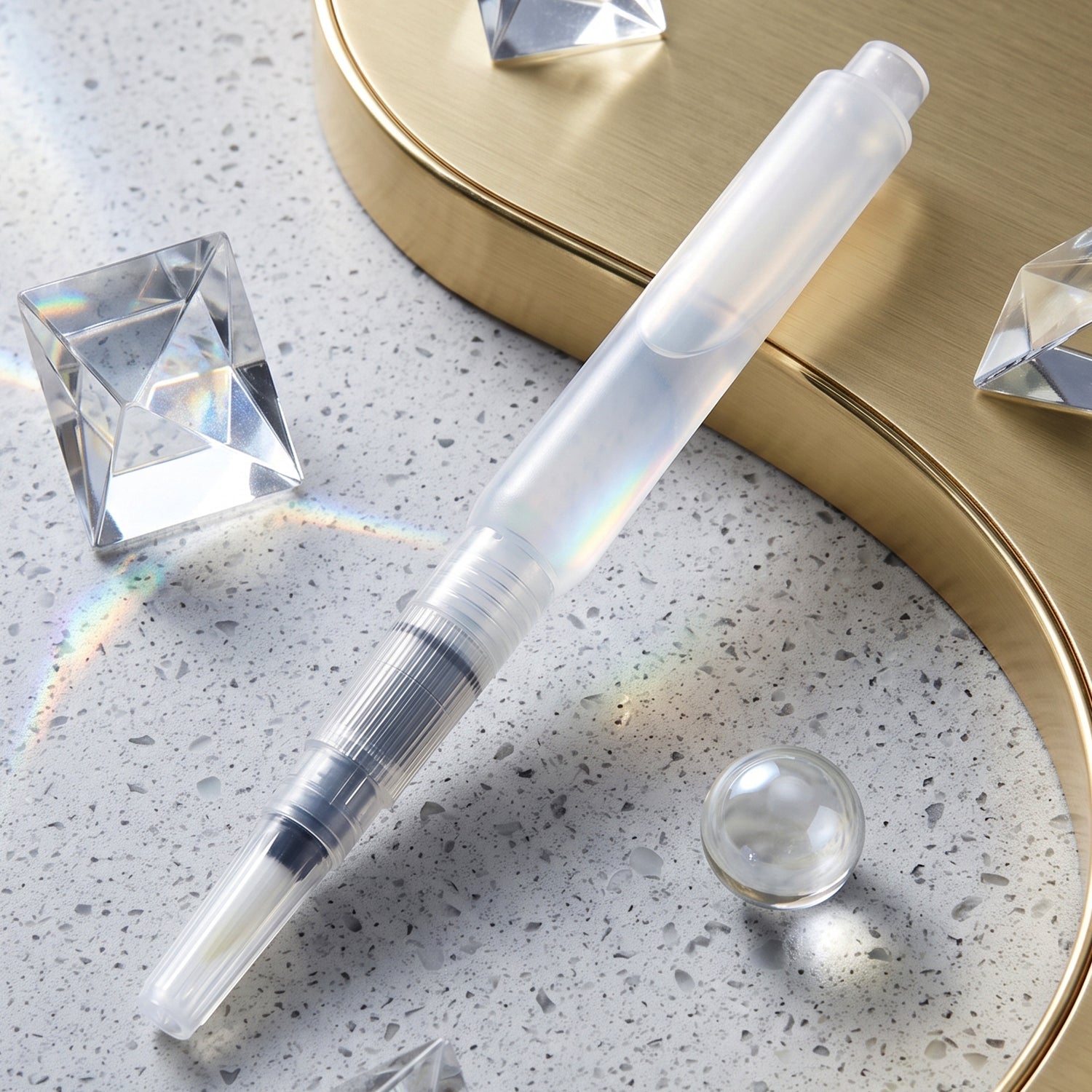 Water brush included with watercolor art palette