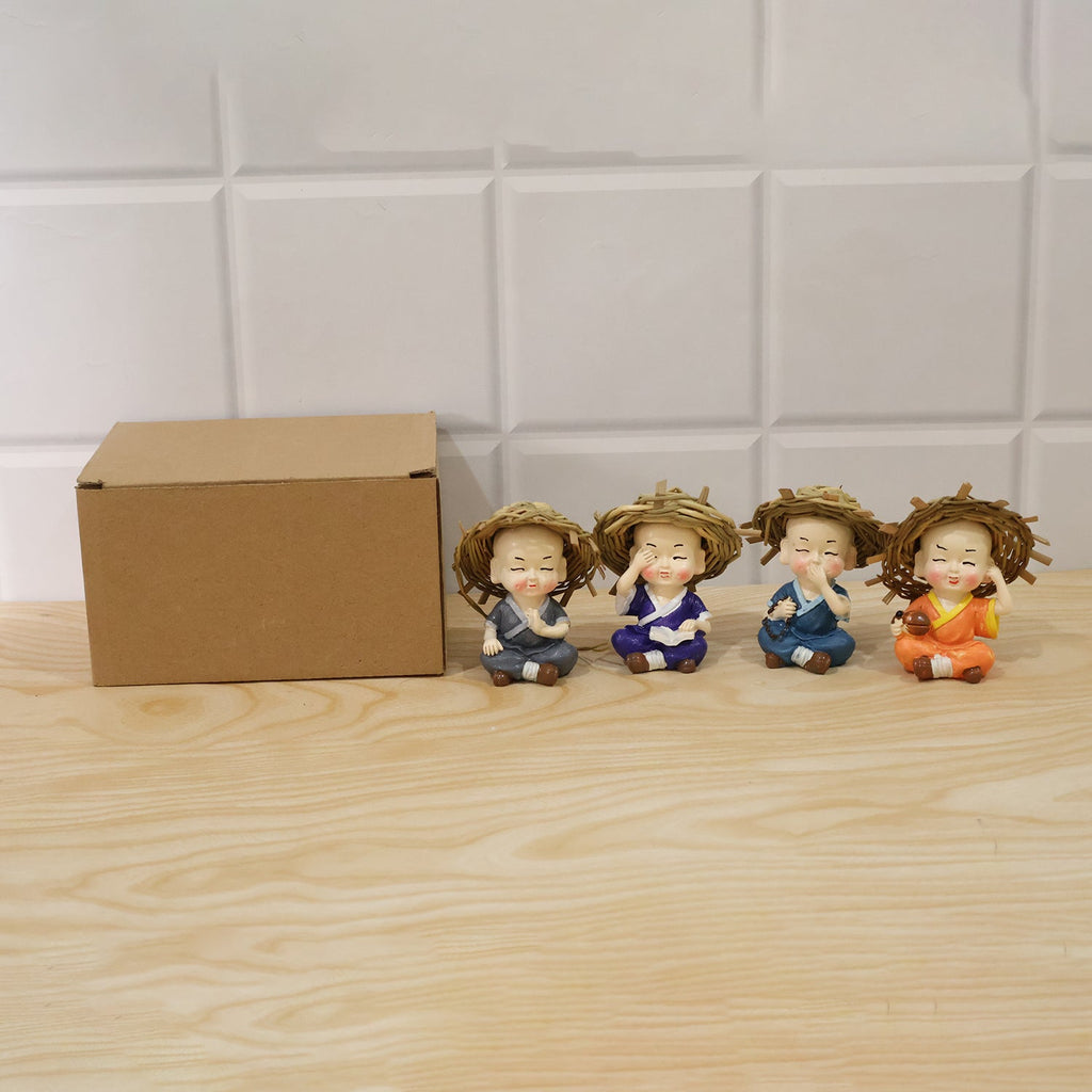 Baby monk Buddha decorative figurine set - image 9