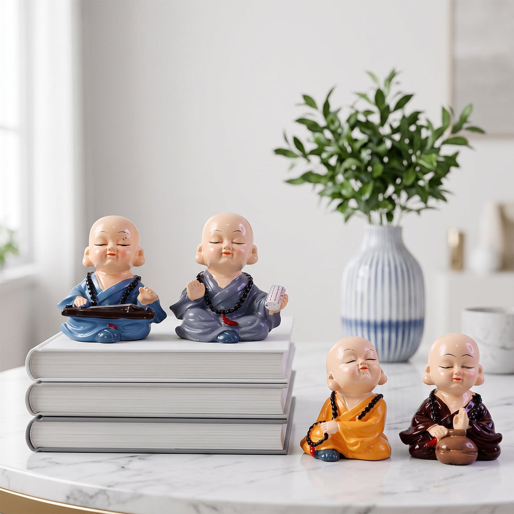 Monk figurine set as a Diwali and housewarming gift