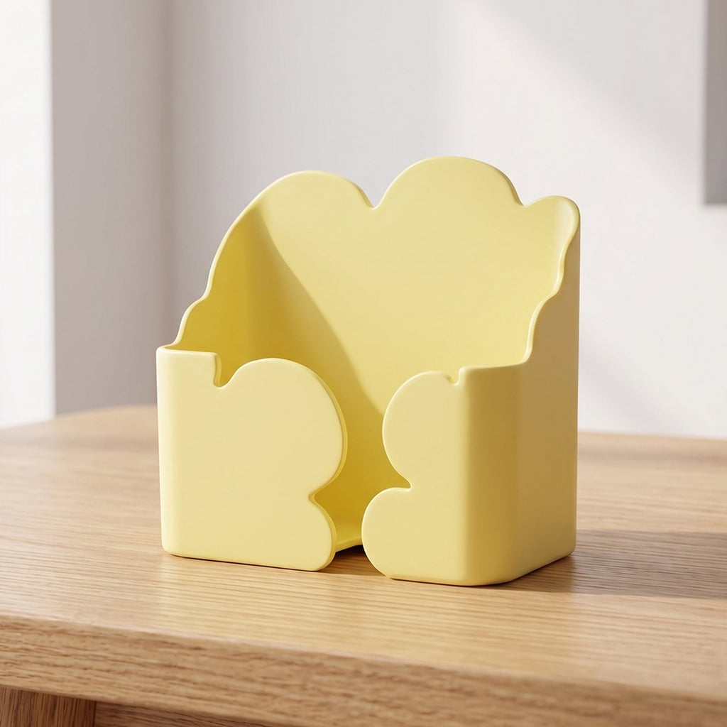 Close-up of the durable plastic self-adhesive charging stand for phones.