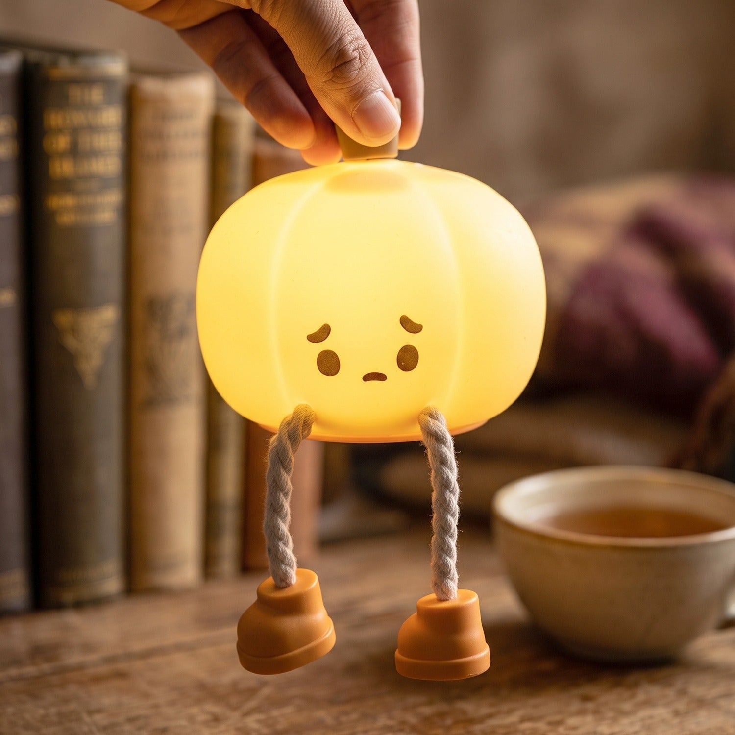 Silicone pumpkin lamp product view