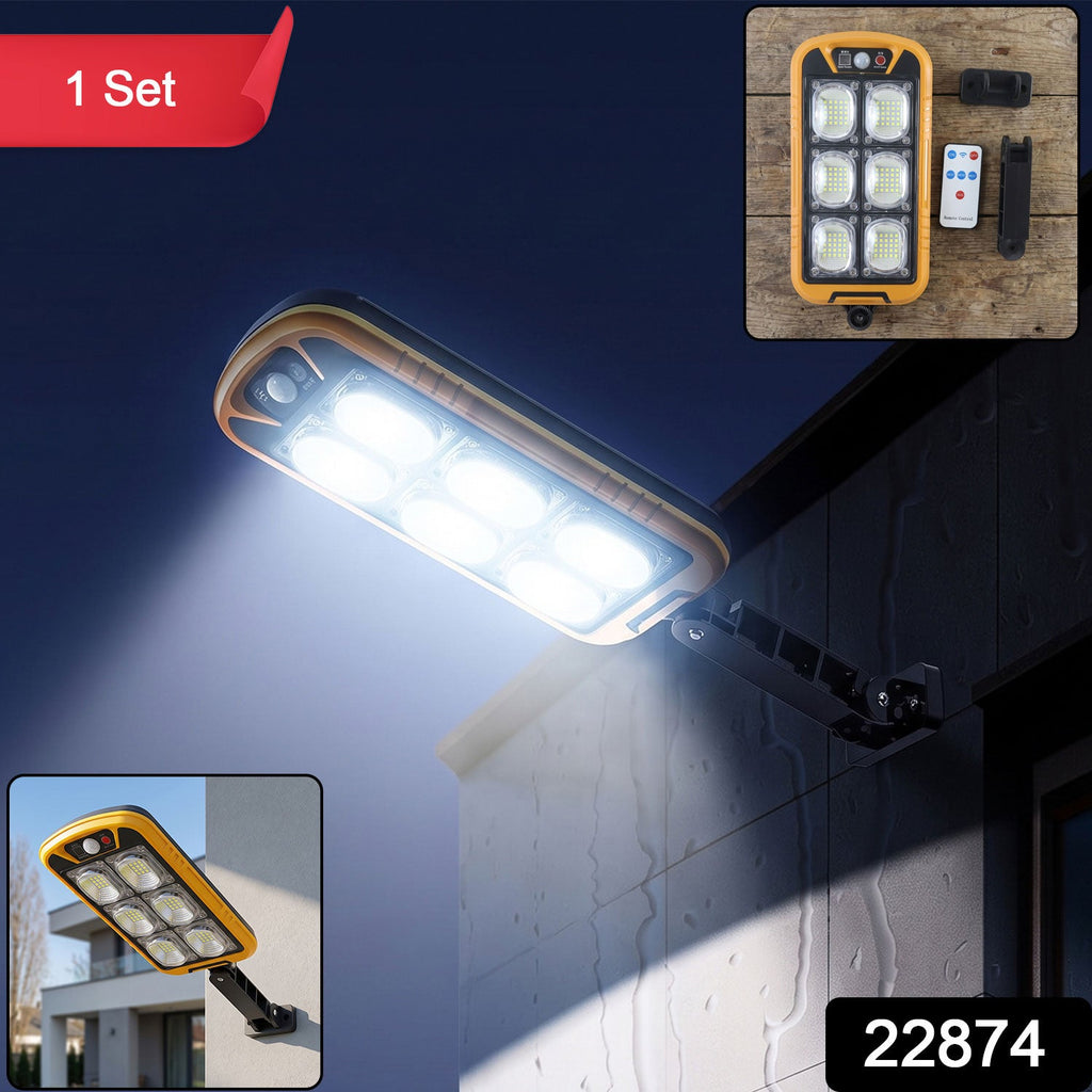 Solar powered motion sensor wall light for gardens and gates