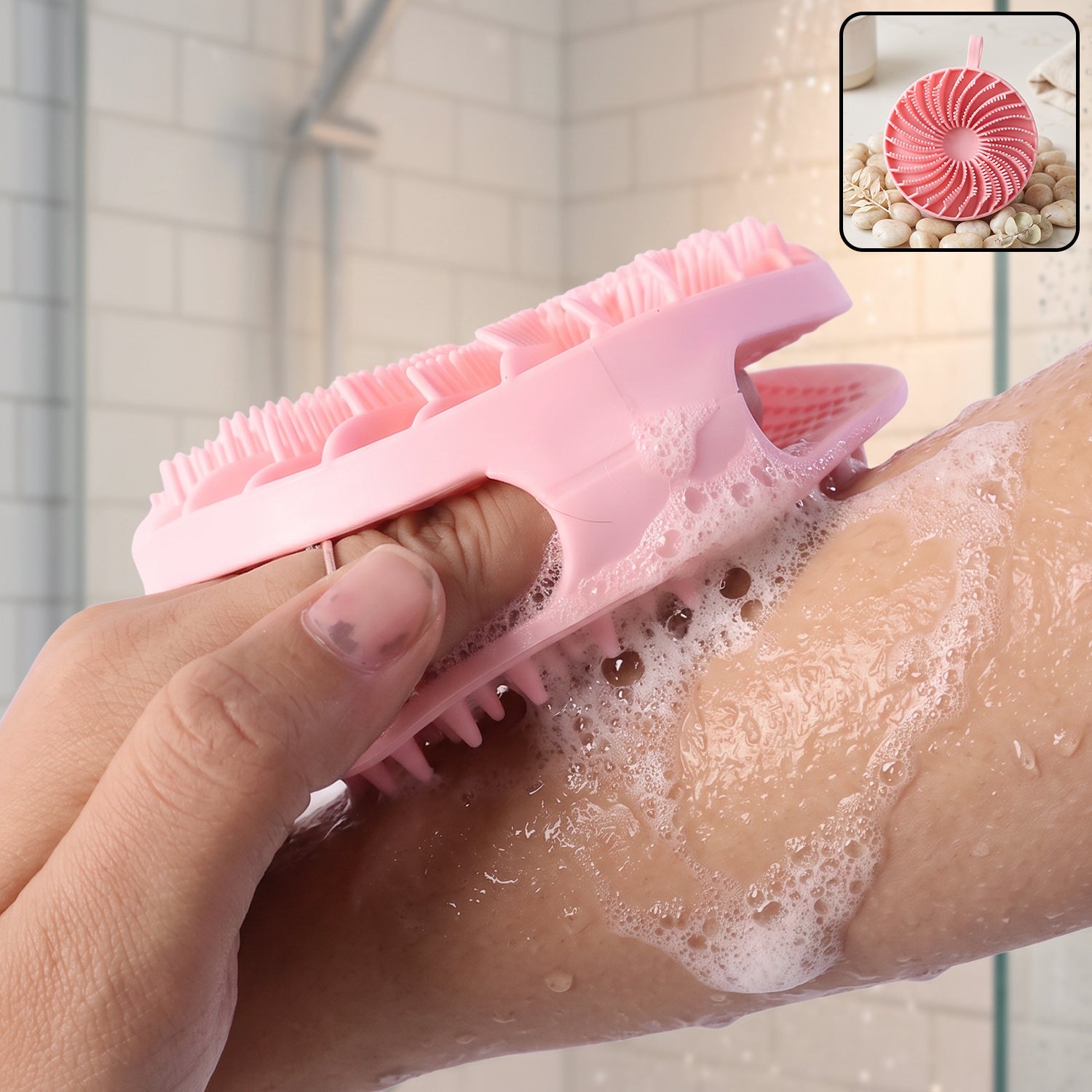 Body bath scrubber back brush - image 1