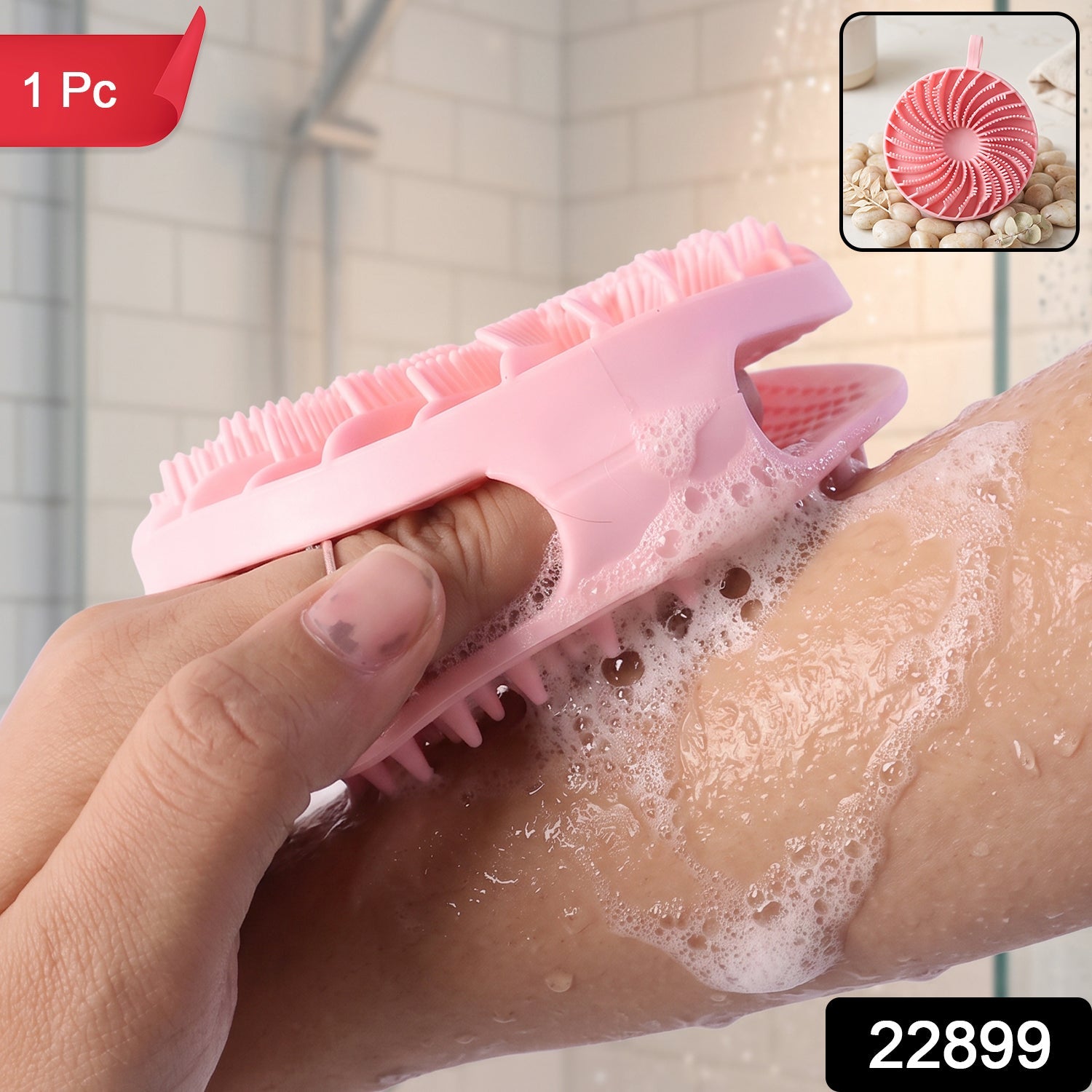 Body bath scrubber back brush - image 2