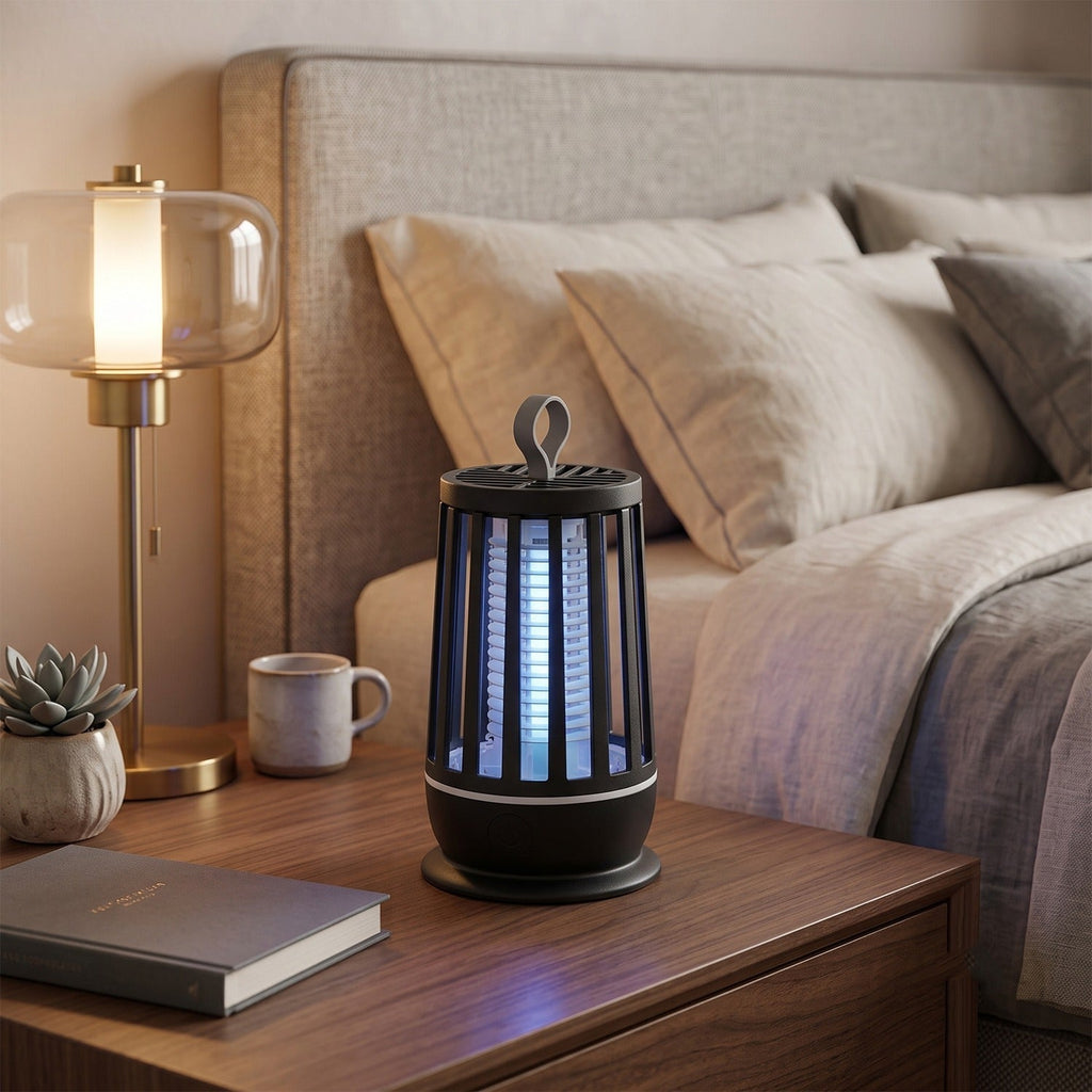Side view of the USB powered mosquito killer lamp for easy portability.