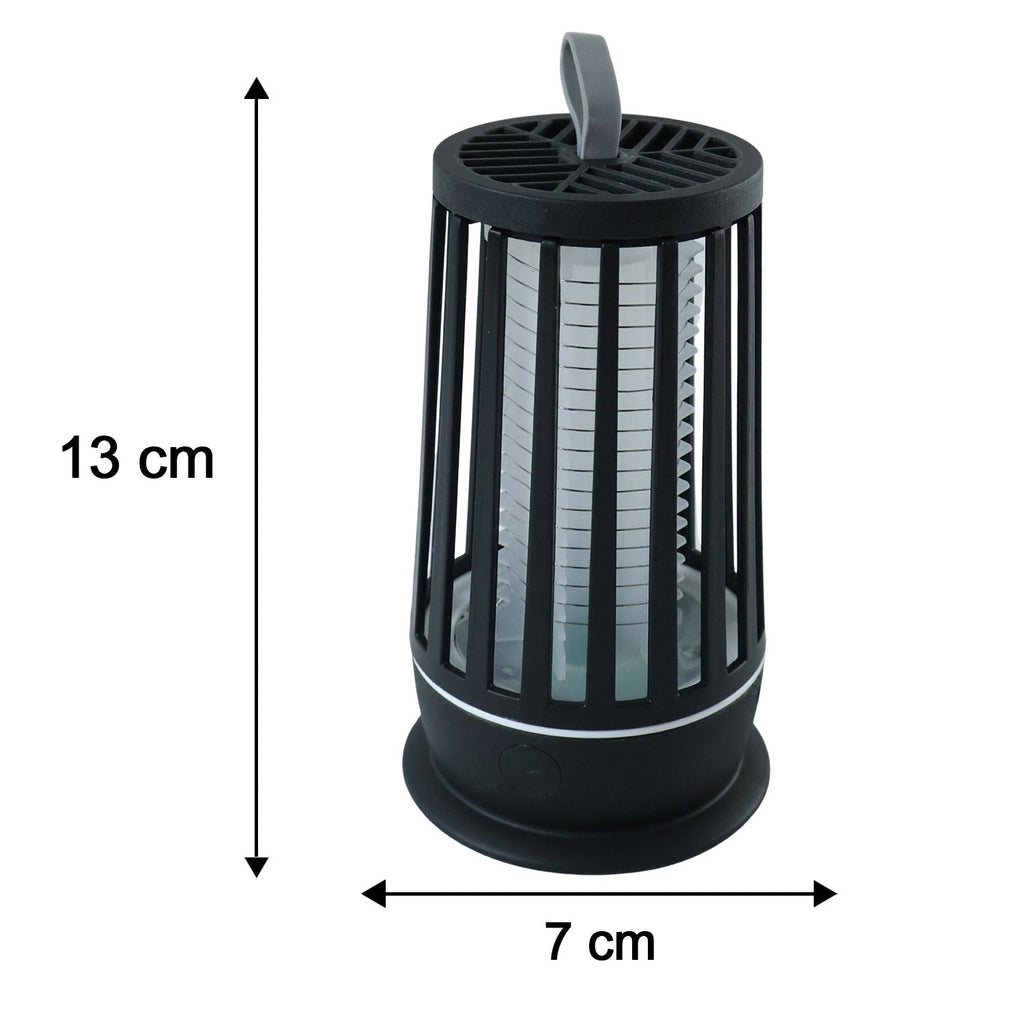 Close up showing the compact dimensions of the mosquito killer lamp.