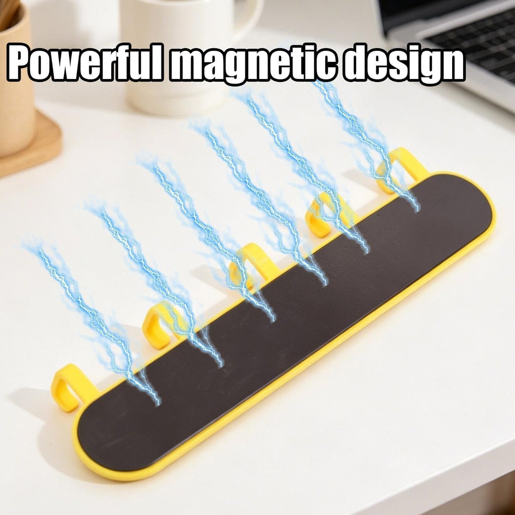Plastic wall hanger with five storage hooks