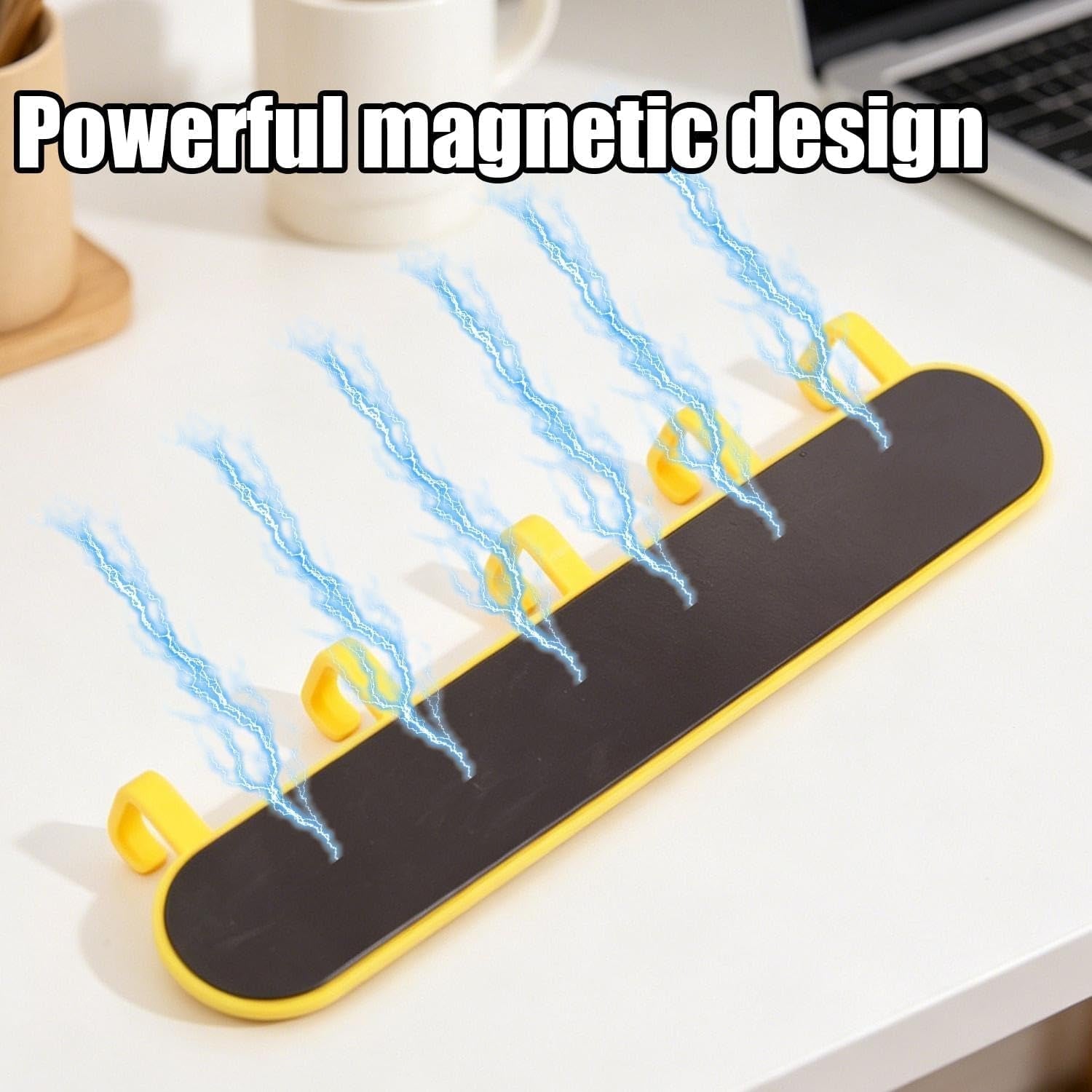 Plastic wall hanger with five storage hooks