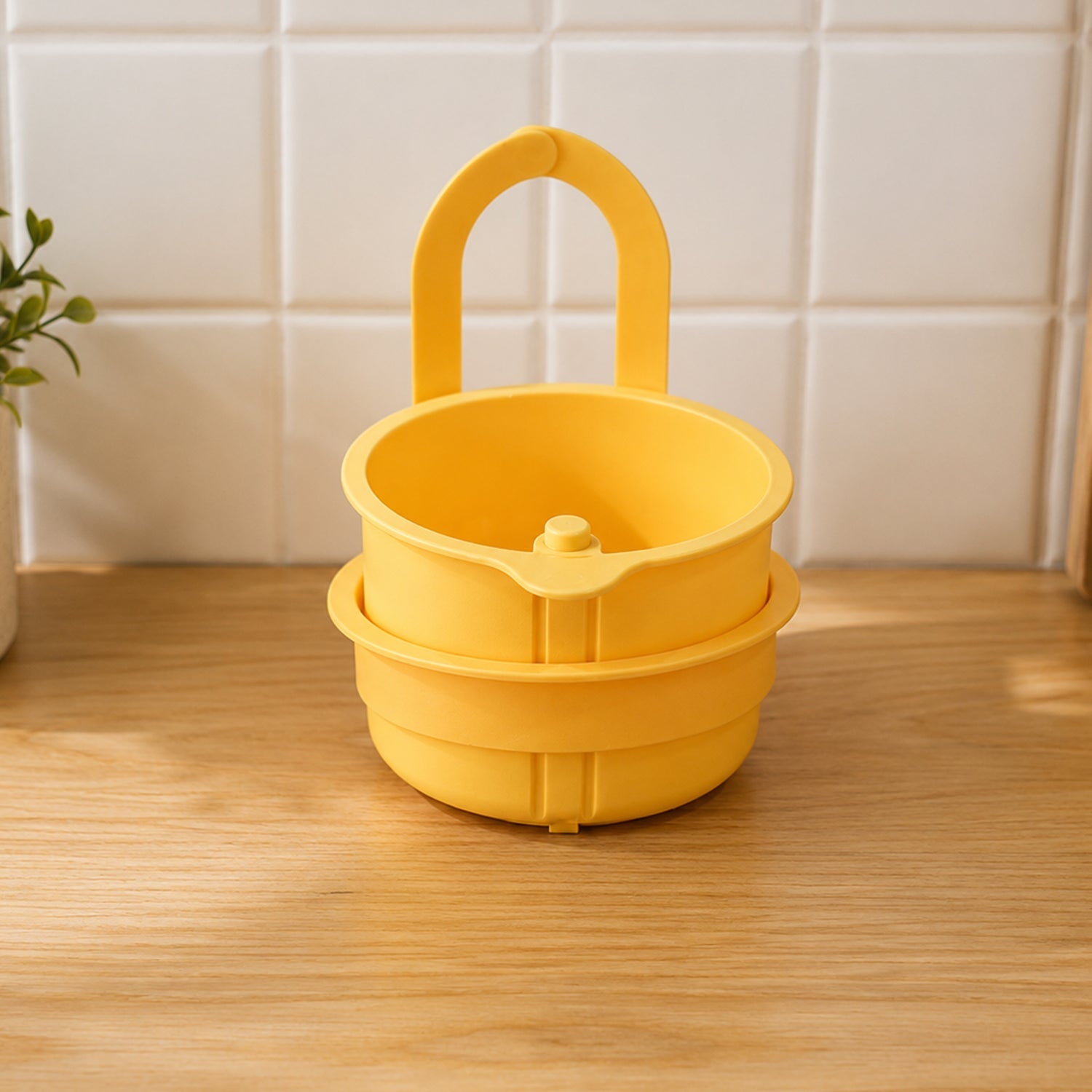Plastic hanging kitchen sink drain basket product view