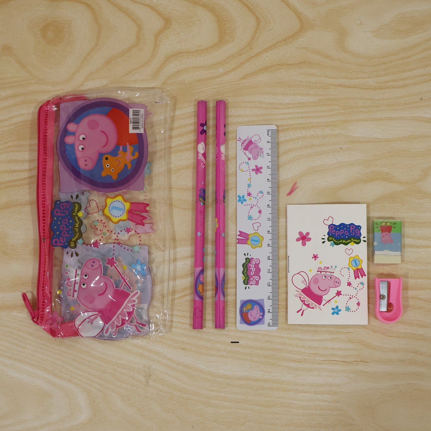Live photo of 6 in 1 student stationery combo kit