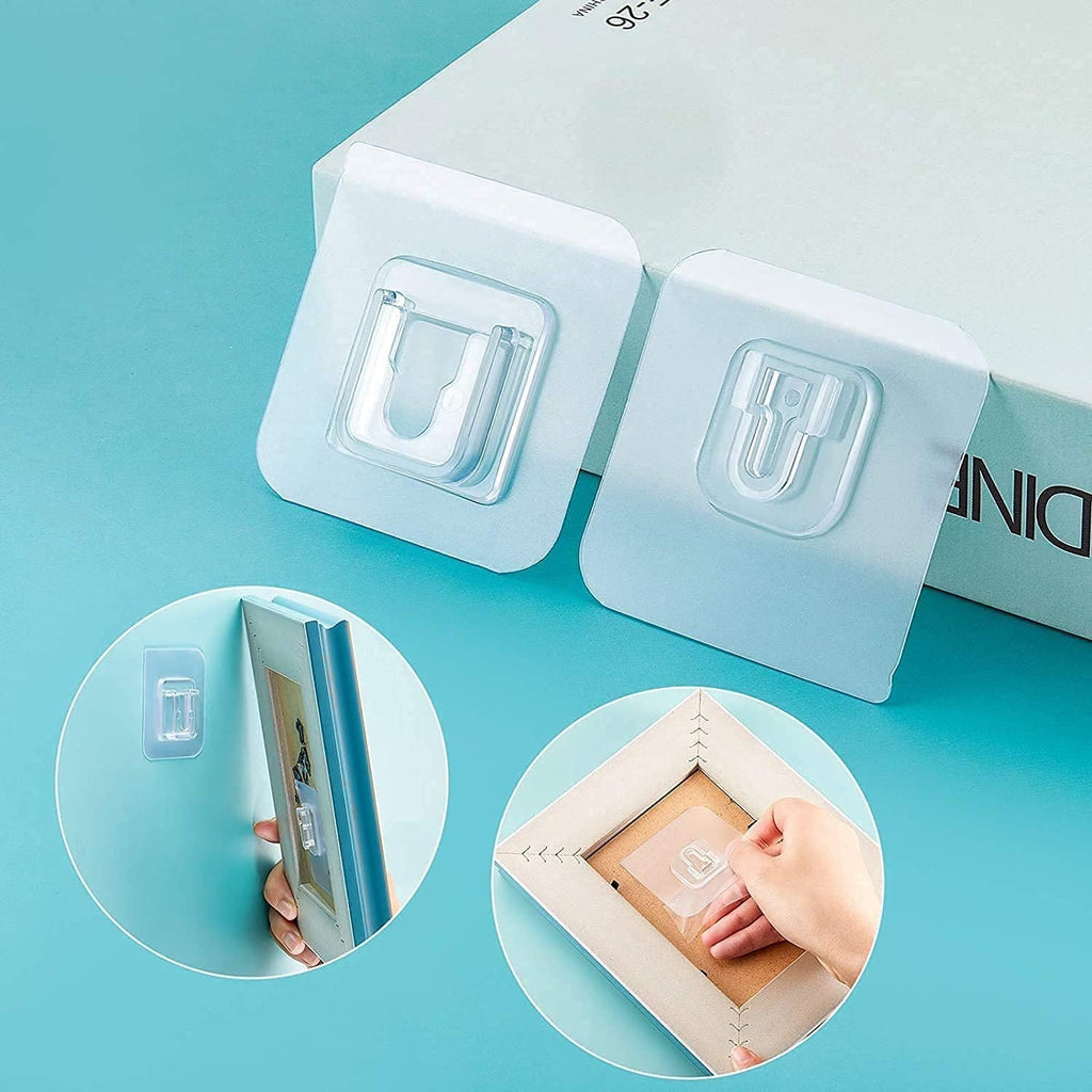 Punch free plastic adhesive wall hook for everyday home use.