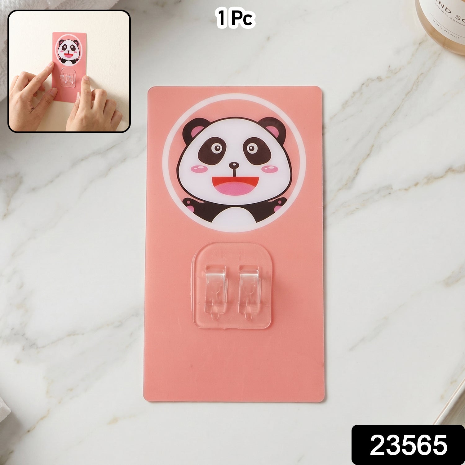 Pack of cartoon adhesive plastic wall hooks for versatile home use