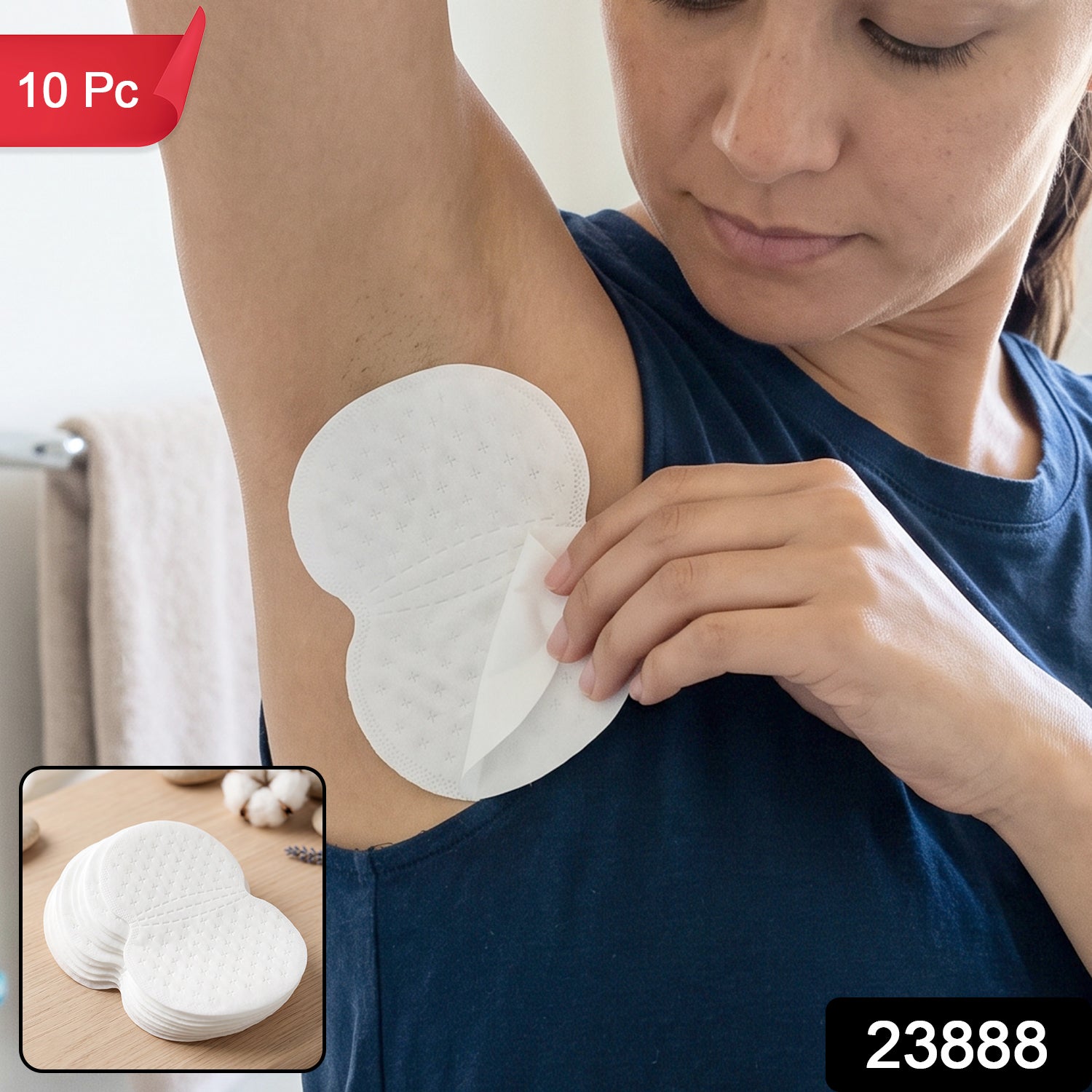 Disposable underarm sweat pads 10 piece pack - image 2