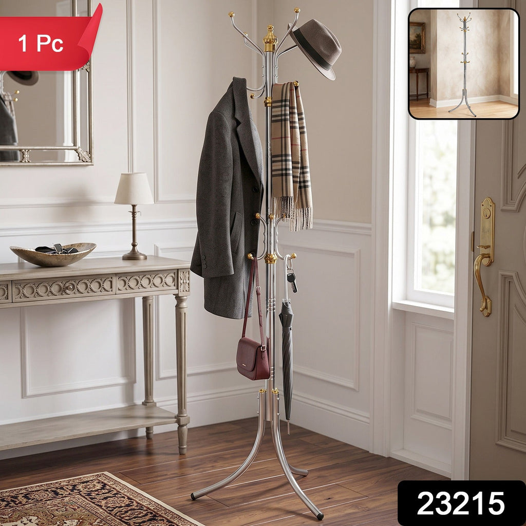 Multi Hook Metal Cloth Hanger Stand for Clothes Organisation at Home (1 Pc)