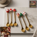 Golden cartoon spoon set 6pc with attractive design