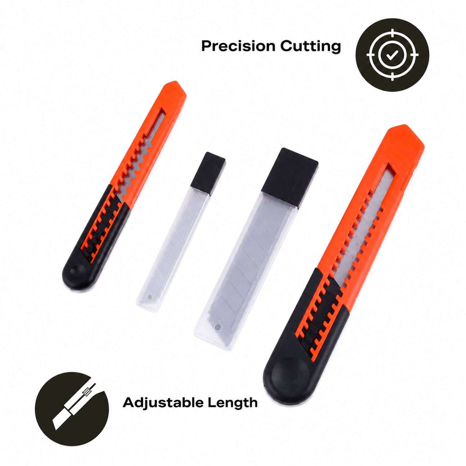 Utility knife precise cutting