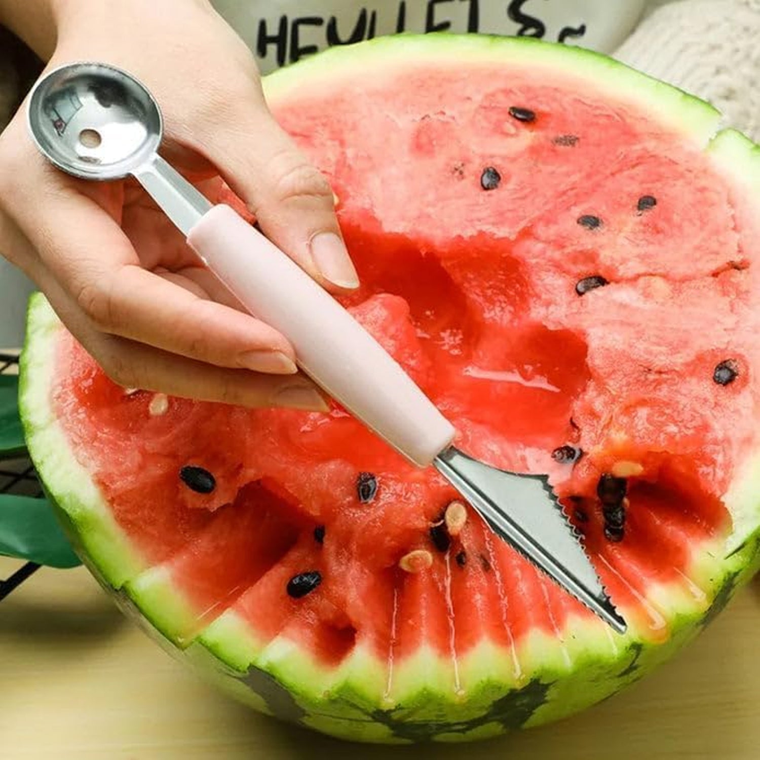 Watermelon cutter scoop knife