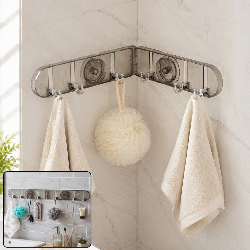 6 hook foldable wall rack