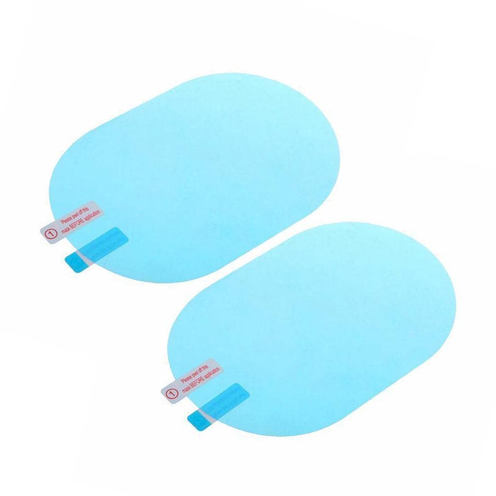 Packaging of the car mirror anti fog film, showing product details and a clear film roll.