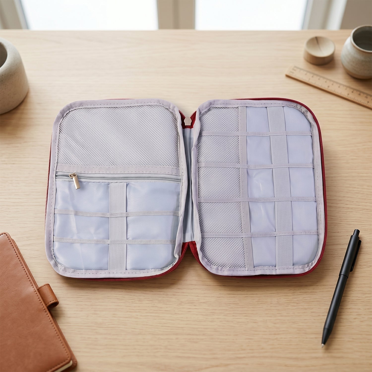 Zip pouch open view