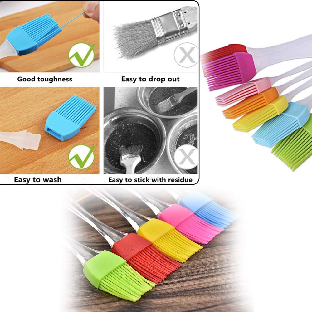 Cake Pastry Brush and Spatula Set, Silicone Baking Brush for Cakes (1 Set)