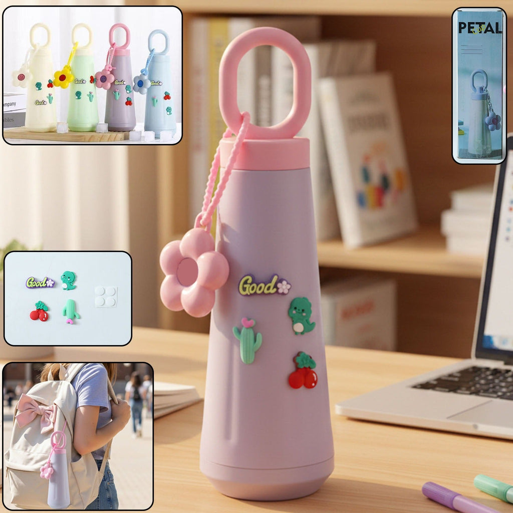 450ML leak-resistant portable water bottle with hanging loop